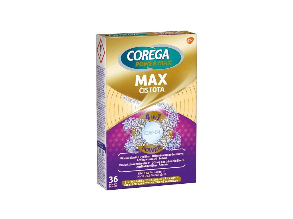 Corega Dvojitá síla čisticí tablety 36 ks