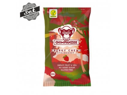 CHIMPANZEE ENERGY CHEWS STRAWBERRY 35G - SET 4+1 (5X35G)
