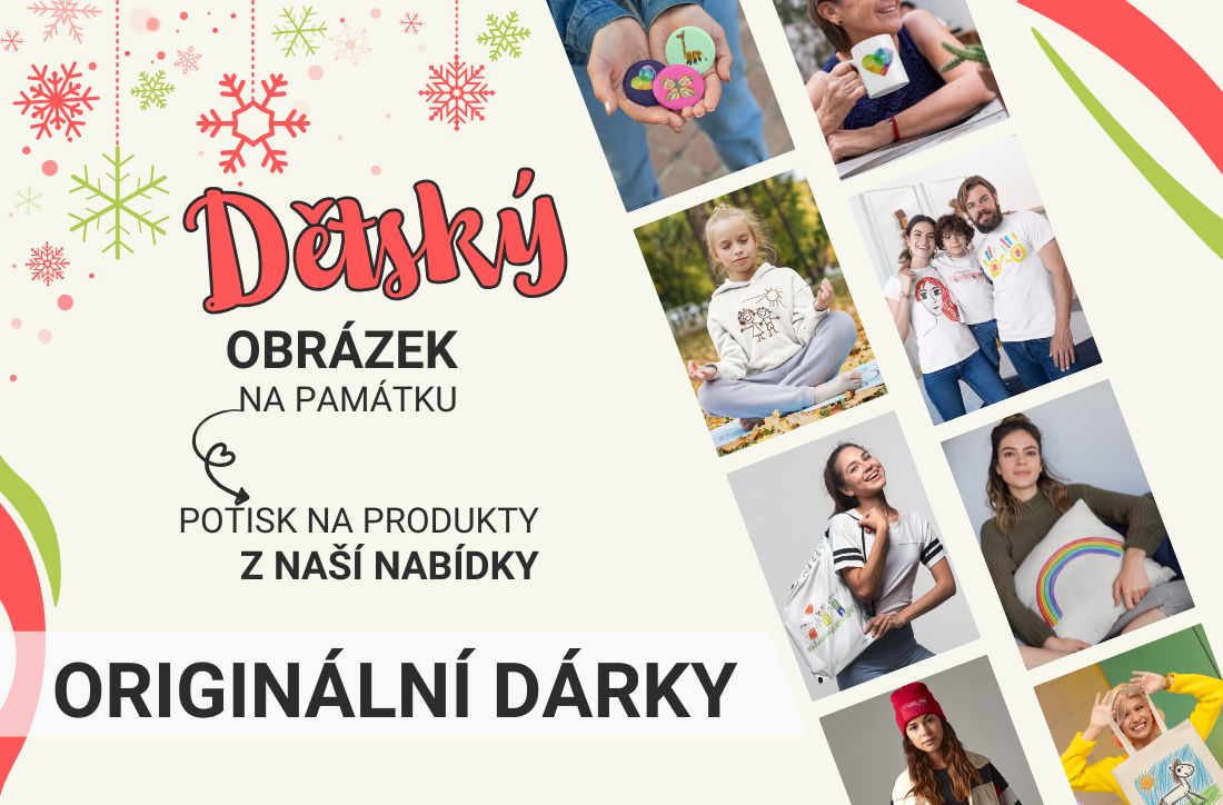 Dětská kresba jako potisk