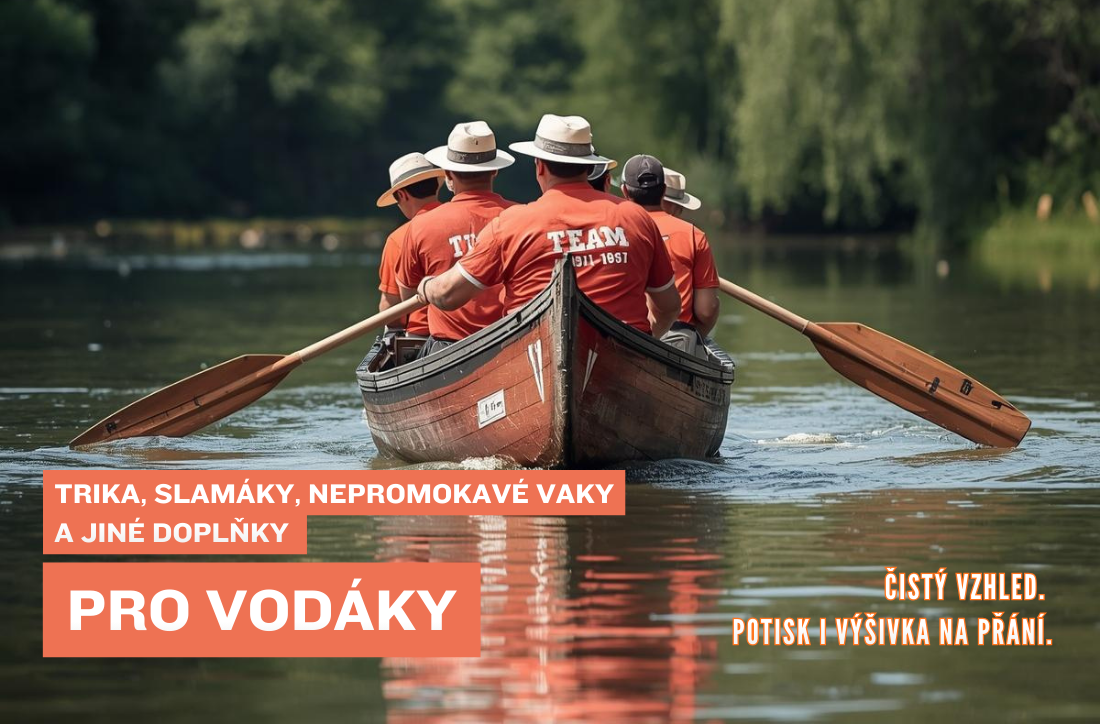 Doplňky pro vodáky s potiskem či výšivkou