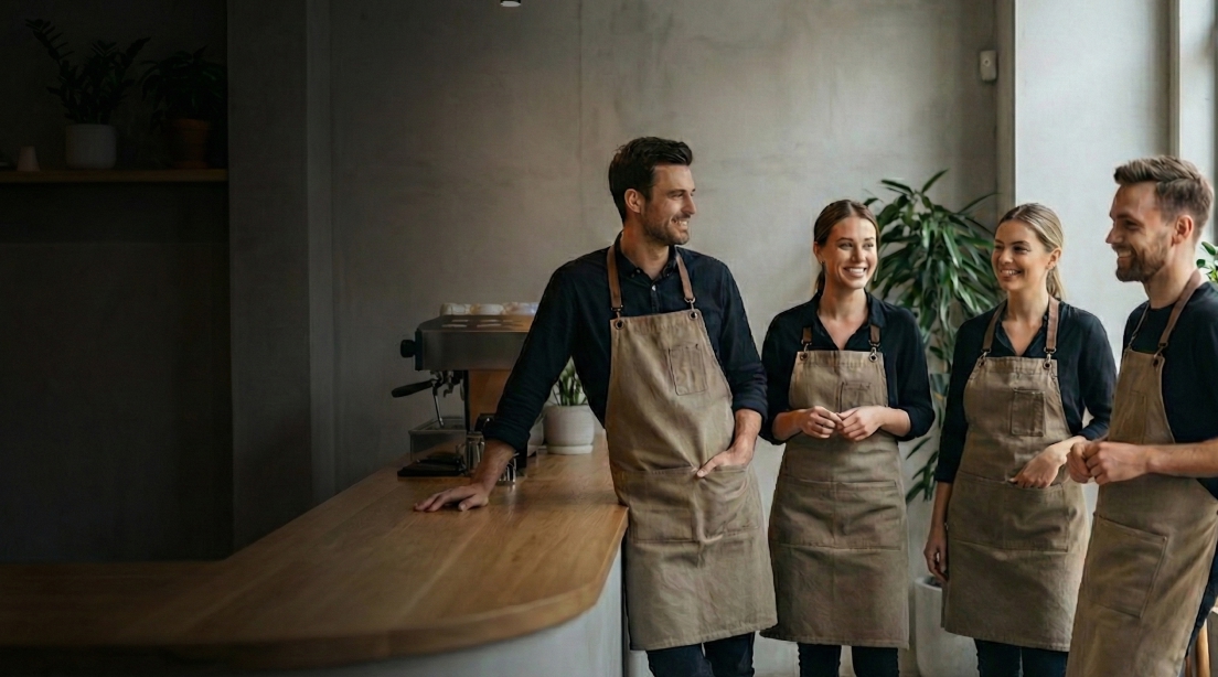 Tým v HoReCa oblečení s potiskem