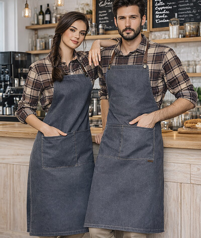 Zástěry, lacly a barové zástěry s logem podniku