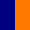 modrá námořní - oranžový neon