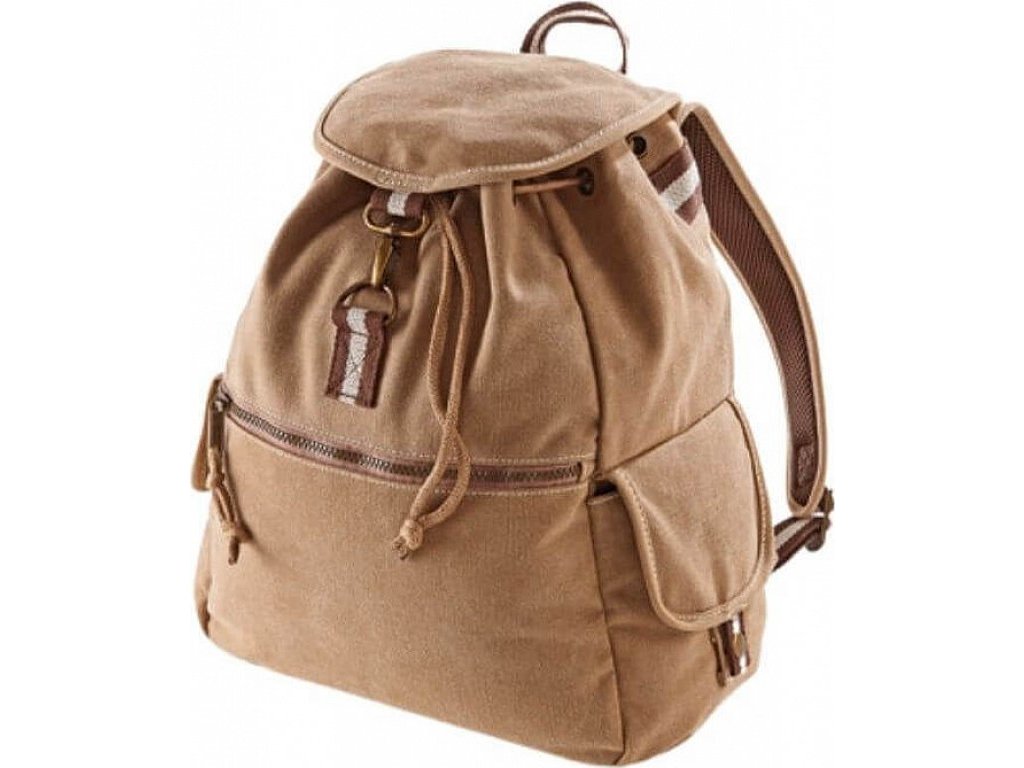 Vintage plátěný batoh s přezkou Quadra 18 l Quadra