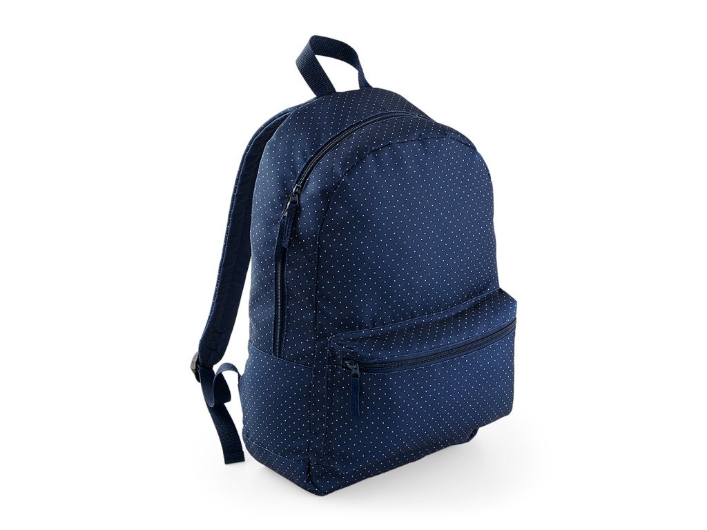 Batoh Bagbase s různými vzory navy polka dot