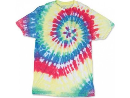 Pánské batikované tričko Vintage Festival (Velikost S, Barva batikované multicolor)