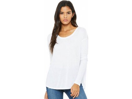 Splývavé tričko s půlkruhovým zadním dílem (Velikost S, Barva černá)