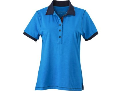 Dámské slim-fit polo tričko Urban (Velikost S, Barva modrá azurová - modrá námořní)
