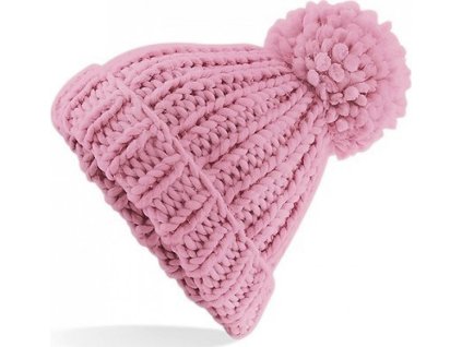 Ručně pletená oversize čepice s velkou bambulí Beechfield