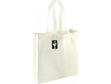 Pevná fairtrade bavlněná nákupní taška Westford Mill 39 x 41 x 14 cm (Barva černá, Velikost 39 x 41 x 14 cm)