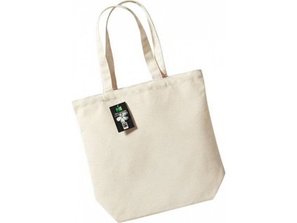 Fairtrade pevná taška z organické bavlny Westford Mill 13 l (Velikost 28 x 38 x 12 cm, Barva černá)