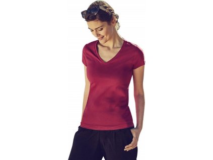 Úzké delší bavlněné dámské tričko do véčka (Velikost XS, Barva bílá)