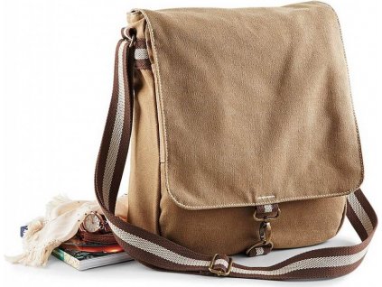 Plátěná vintage brašna Messenger přes rameno 8 l