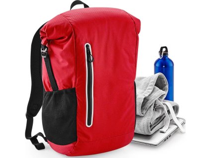Rolovací outdoorový batoh na notebook 15.6" s přístupem zvenku (Velikost 32 x 49 x 17 cm, Barva zelená)