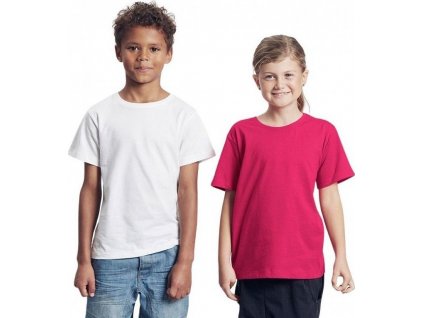 Dětské organické tričko s krátkým rukávem a výztužnou páskou za krkem