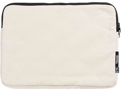 100% organický obal na laptop 13" s oboustranným zipem (Barva černá, Velikost 24,5 x 35,5 x 3 cm)