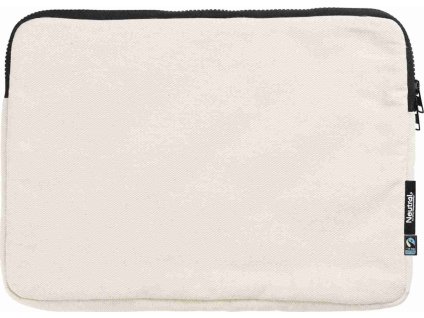 100% organický obal na laptop 15" s oboustranným zipem (Velikost 27 x 37 x 3 cm, Barva černá)