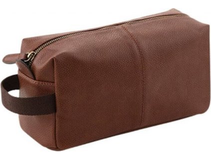 Elegantní koženková hygienická taška NuHide s podšívkou (Velikost 26 x 13 x 11 cm, Barva černá)
