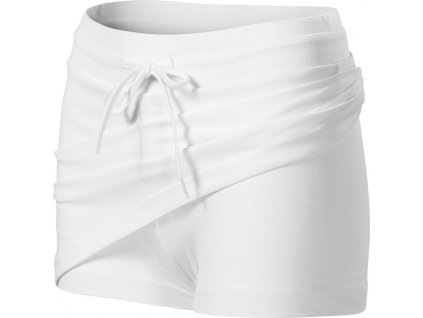 Dámské šortky a sukně do áčka 2v1, s elastanem (Velikost XS, Barva bílá)