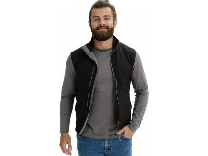 Pánská softshellová vesta Vision s kapsami na zip (Velikost M, Barva černá)