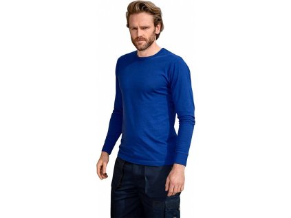 Pánské bavlněné triko Resist s dlouhým rukávem s manžetou (Barva bílá, Velikost 3XL)
