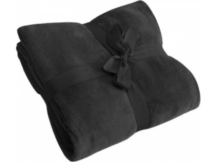 Teplá flísová mikroplyšová deka 180 x 130 cm, 300 g/m (Velikost 180 x 130 cm, Barva černá)
