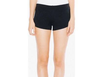 Dámské bavlněné šortky na běhání s elastickým pasem American Apparel černá