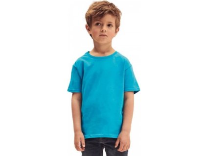 Dětské slim-fit tričko Iconic Fruit of the Loom 150 g/m (Velikost 104, Barva bílá)