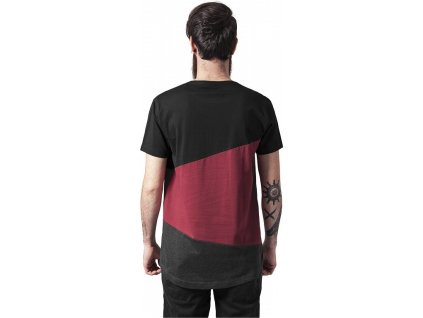 Prodloužené vícebarevné pánské triko Zig Zag Urban Classics