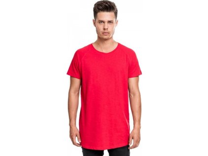 Měkké prodloužené raglánové triko Urban Classics s kulatým lemem