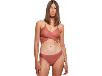 Důmyslně řešené bikiny Urban Classics se zkříženým vrškem (Barva černá, Velikost L)