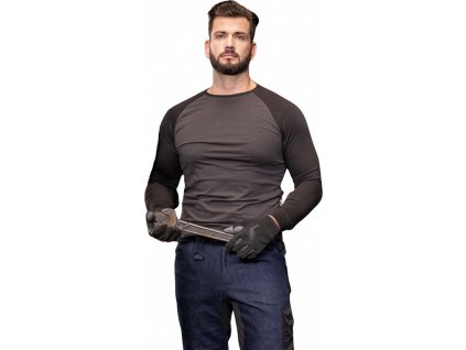 Pánské baseballové tričko Malfini Street s dlouhým rukávem s manžetami (Barva bílá, Velikost XXL)