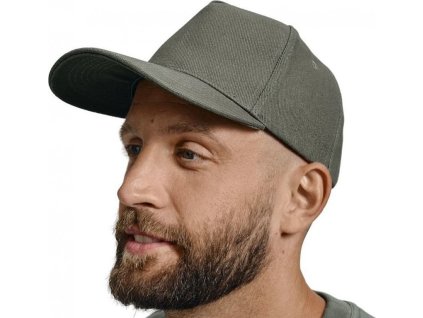 Unisex nastavitelná čepice z broušeného kepru, 5 panelů (Barva modrá azurová, Velikost nastavitelná)