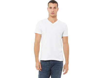 Lehké slim-fit unisex tričko Bella Canvas do véčka 145 g/m (Velikost S, Barva bílá)