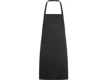 Zástěra Gramercy s velkou přední kapsou směs bavlna - polyester (Velikost 80 x 63 cm, Barva černá)