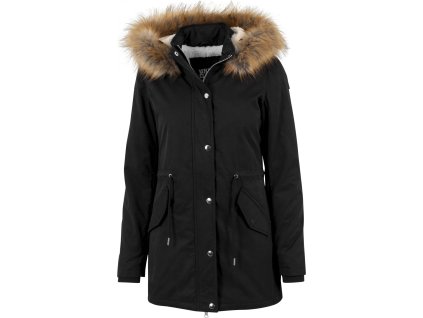 Zimní dámská parka Urban Classics s odnímatelným kožíškem (Barva černá, Velikost L)