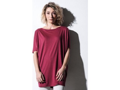 Dámské oversize triko Chloé z organické bavlny a lyocellu s netopýřími rukávy, 120 g/m
