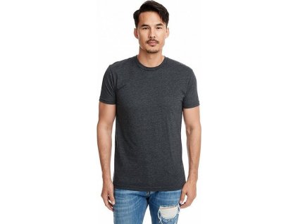 Semišové pánské tričko v rovném střihu Next Level 60% bavlny