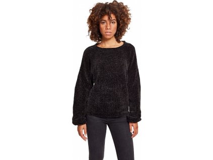 Žinylkový oversize svetr Urban Classics se spadlými rameny (Barva černá, Velikost 3XL)