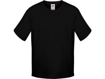Měkčené bavlněné tričko Sofspun pro děti Fruit of the Loom (Velikost 104, Barva černá)