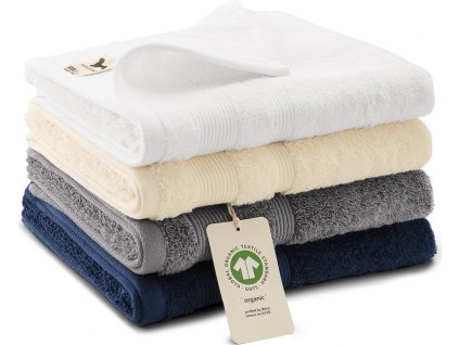Měkký vysoce savý froté ručník z organické bavlny v gramáži 450 g/m (Barva bílá, Velikost 50 x 100 cm)
