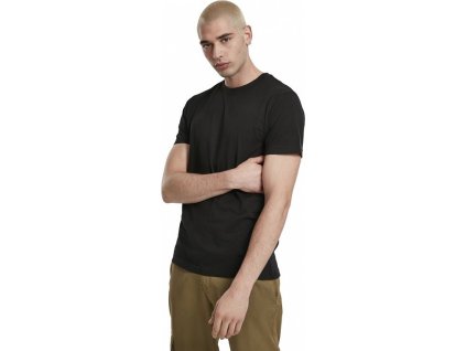 Prodloužené pánské tričko z měkčené organické bavlny 180 g/m (Barva černá, Velikost 3XL)