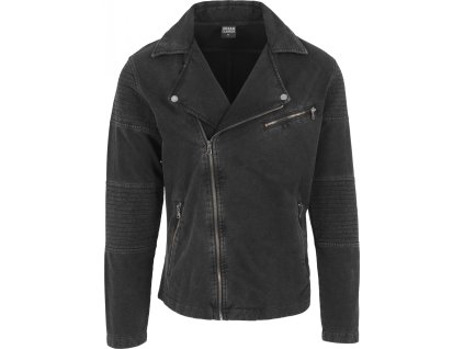 Pánská sepraná bunda Terry Biker Urban Classics (Barva šedá tmavá, Velikost L)