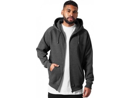 Měkká pánská zipová mikina Urban Classics 380 g/m (Barva černá, Velikost 3XL)