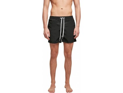 Pánské plavky s bočními kapsami a zadní kapsou na zip Build Your Brand (Velikost S, Barva černá)