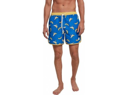 Pánské retro šortky plavky s banánovým / papričkovým motivem Urban Classics (Velikost 3XL, Barva banány)