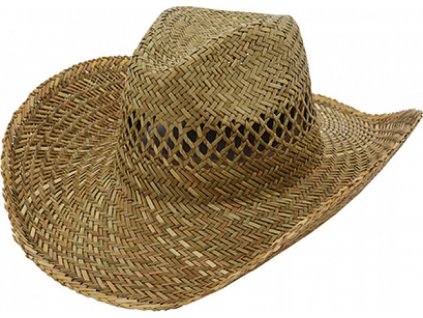 Ručně vyráběný slaměnný klobouk bez lemu