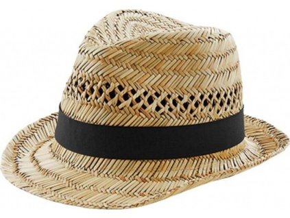 Ručně vyráběný slaměnný klobouk Trilby (Velikost S/M, Barva přírodní)