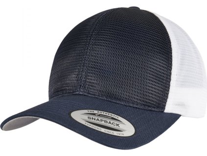 Prodyšná dvoubarevná trucker kšiltovka 360° Flexfit Omnimesh (Velikost one size, Barva hnědá - khaki)
