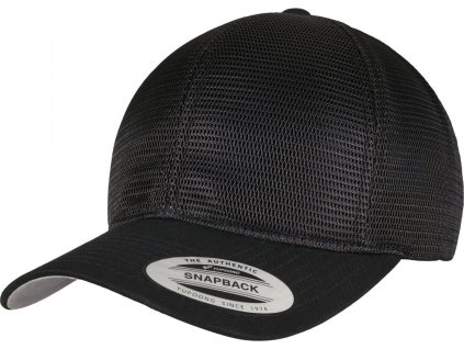 Prodyšná trucker kšiltovka 360° Flexfit Omnimesh (Barva černá, Velikost one size)